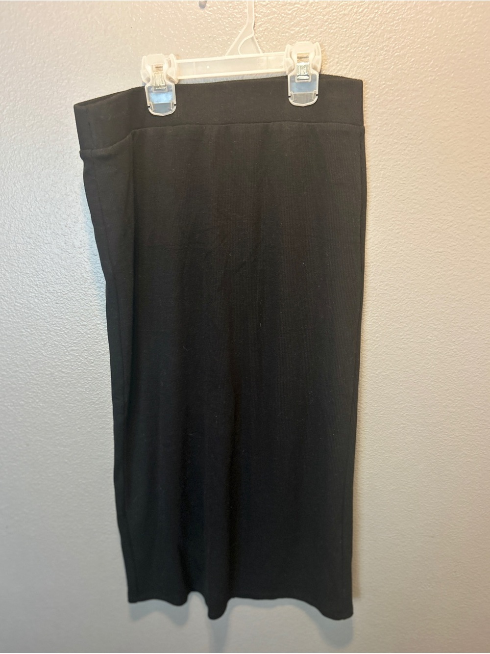 Marine Layer Lexi Ribbed Midi Skirt Black Women’s Small S GUC Soft Knit